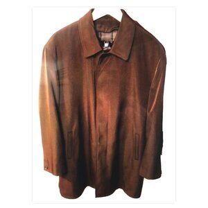 Andre Lanzino Mens Brown Coat 2XL Polyester & Viscose Blend With Lining